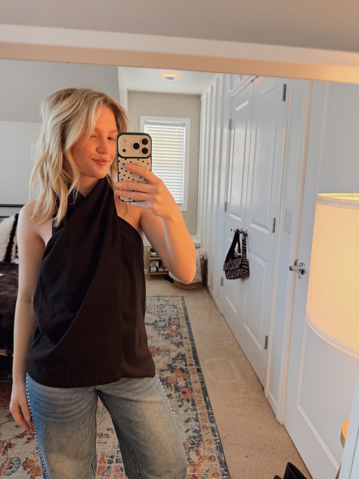 Twisted Halter Top - Black