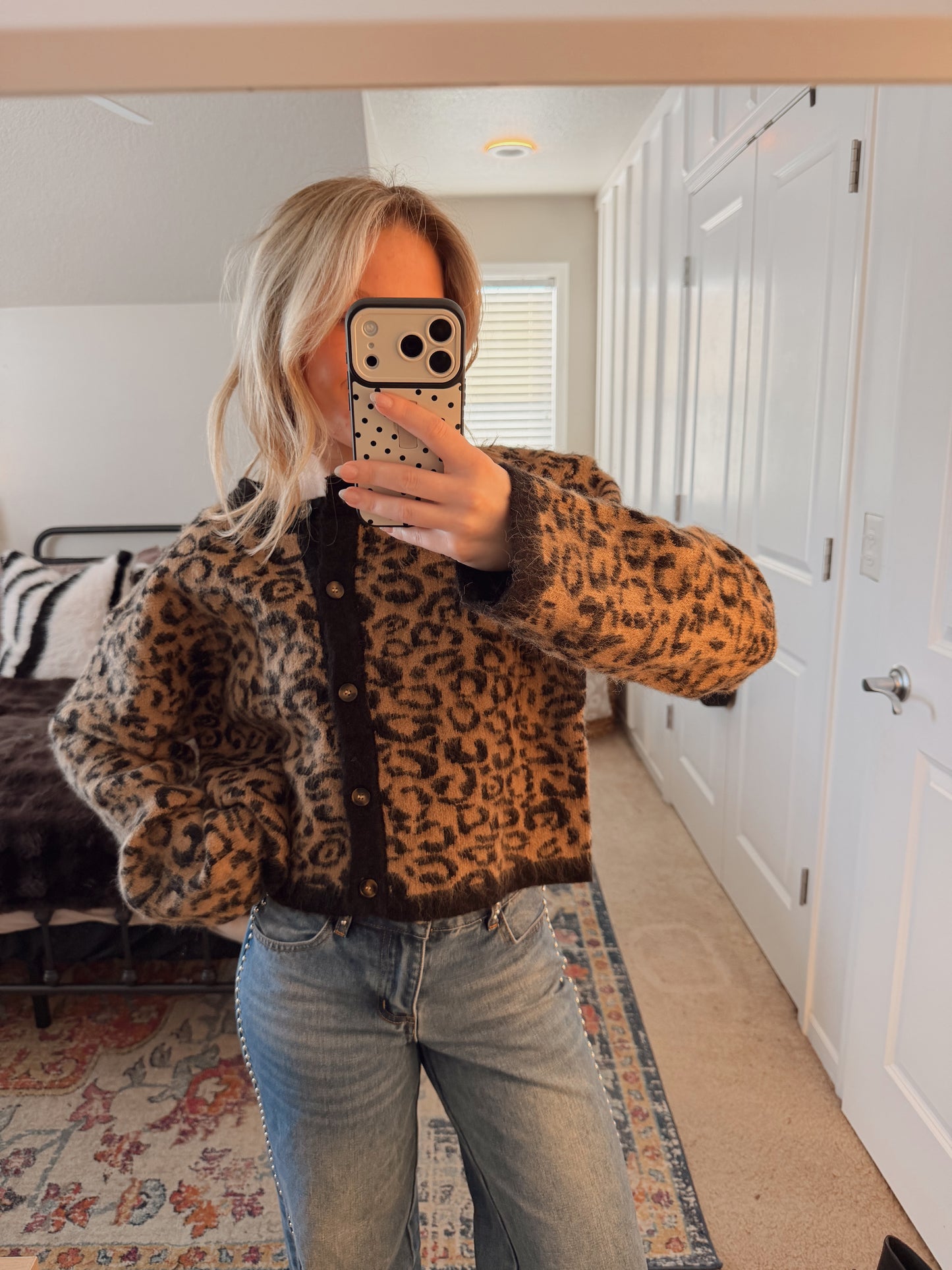 Leopard Brushed Cardi