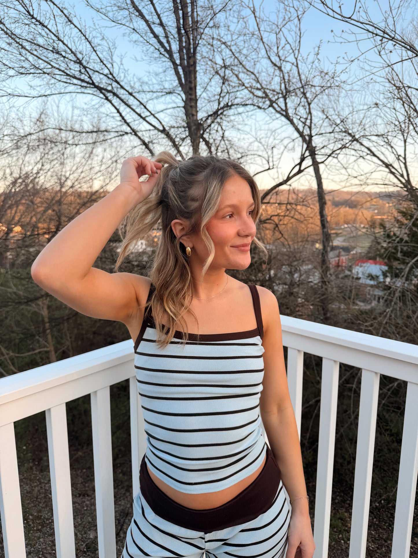 Blue Skies Stripe Cami