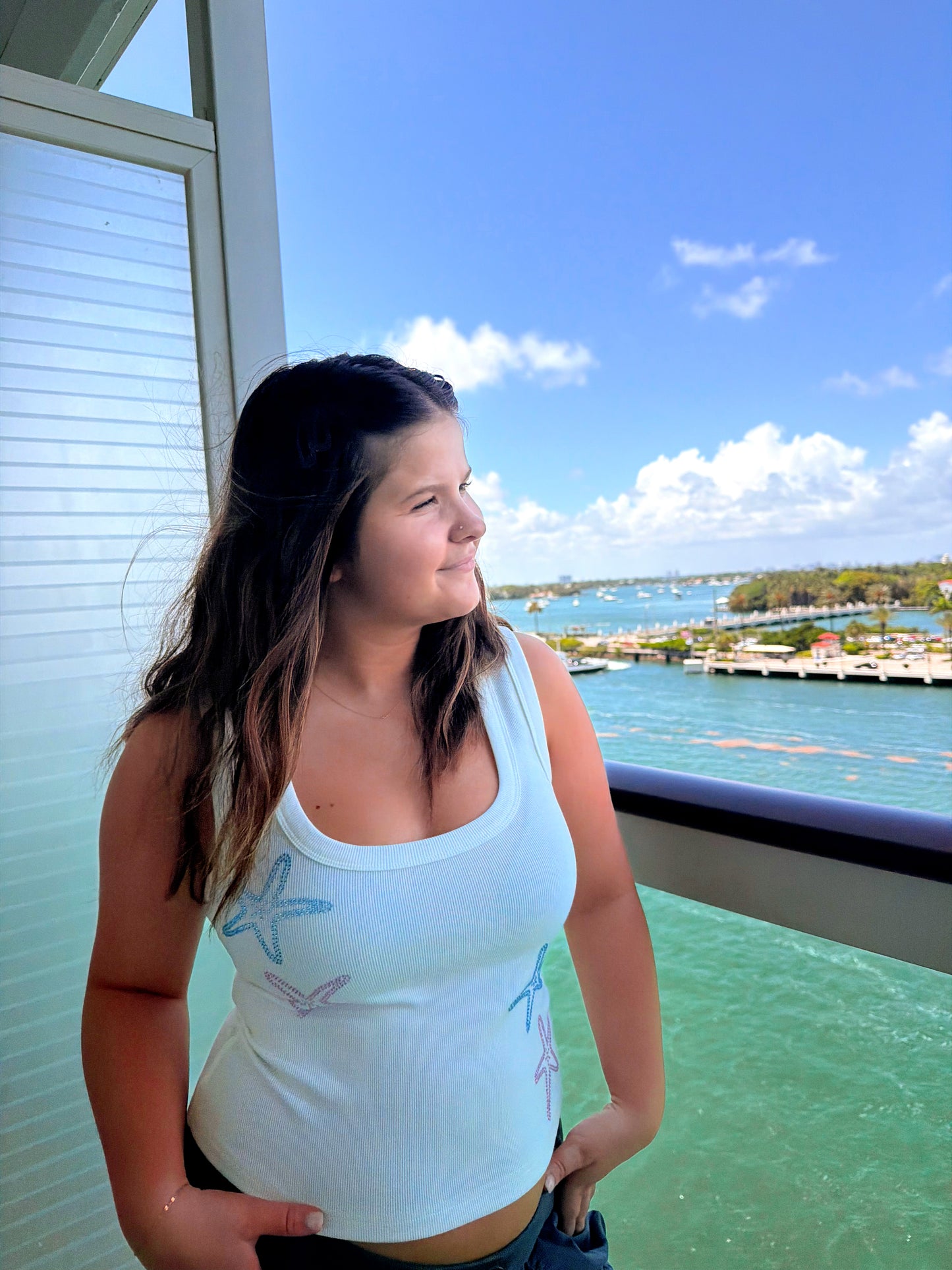 Coastal Rhinestone Tank