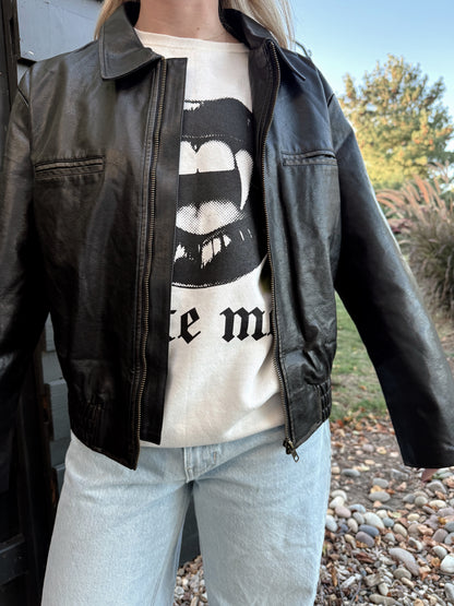 It Girl Leather Jacket in Black