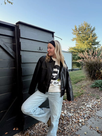 It Girl Leather Jacket in Black