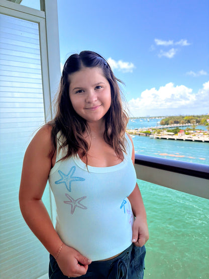 Coastal Rhinestone Tank