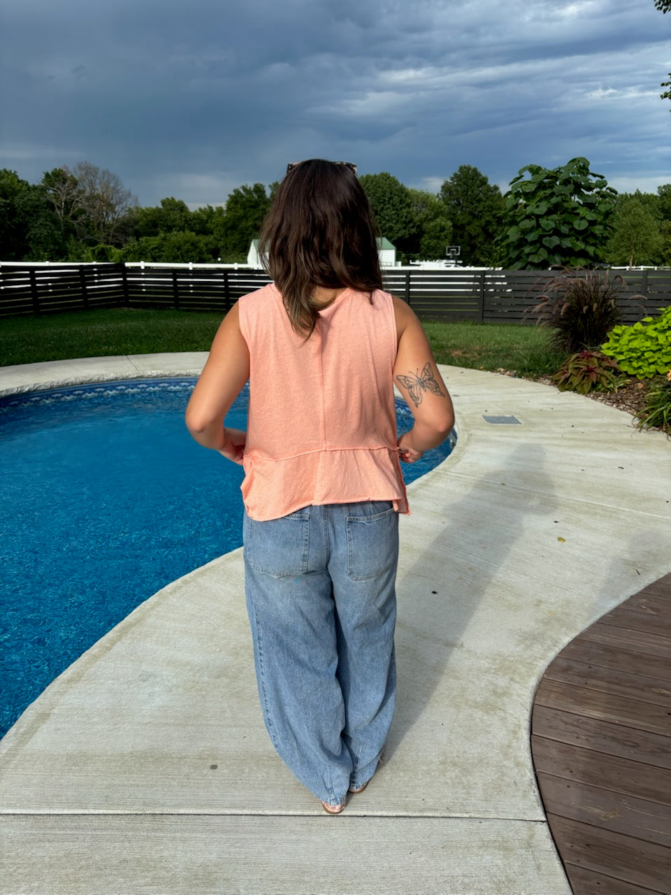 Perfect Layers Tee - Coral