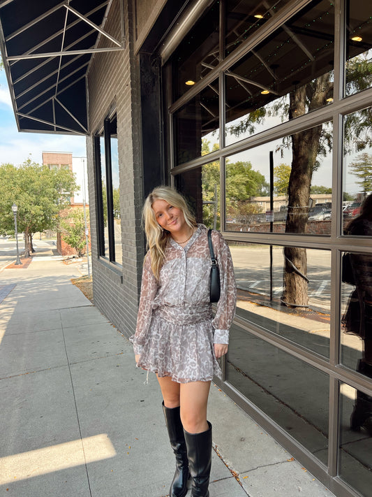 Sheer Leopard Dress