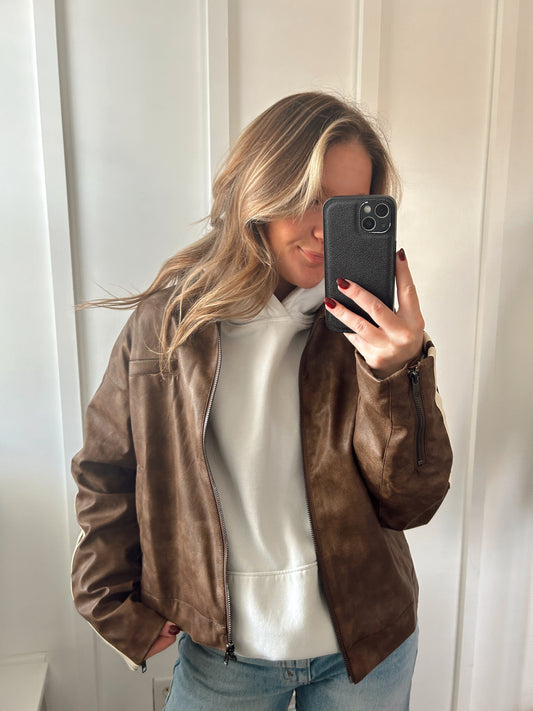 Chestnut Leather Jacket