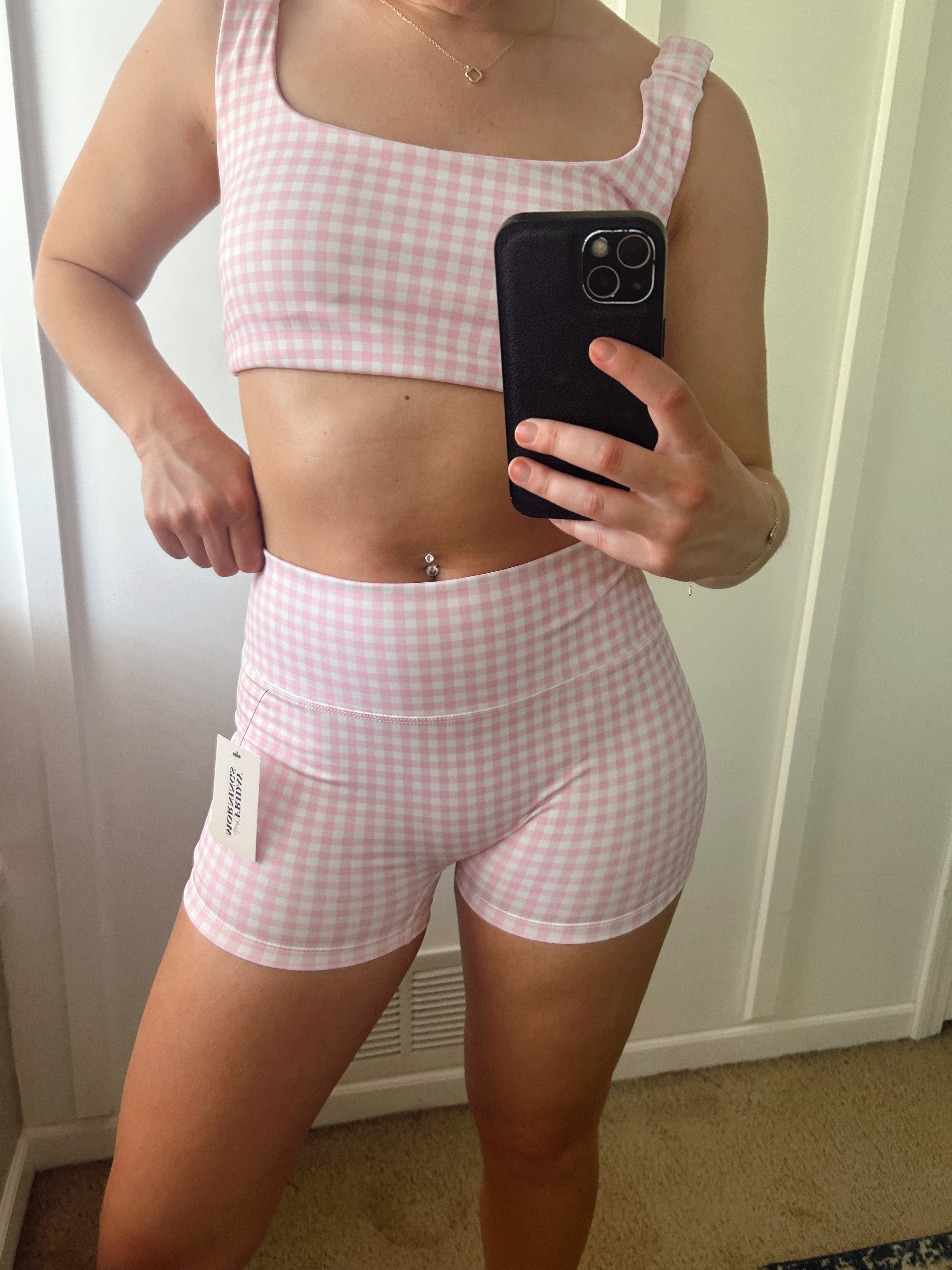 Spring Into Motion Biker Shorts - Pink
