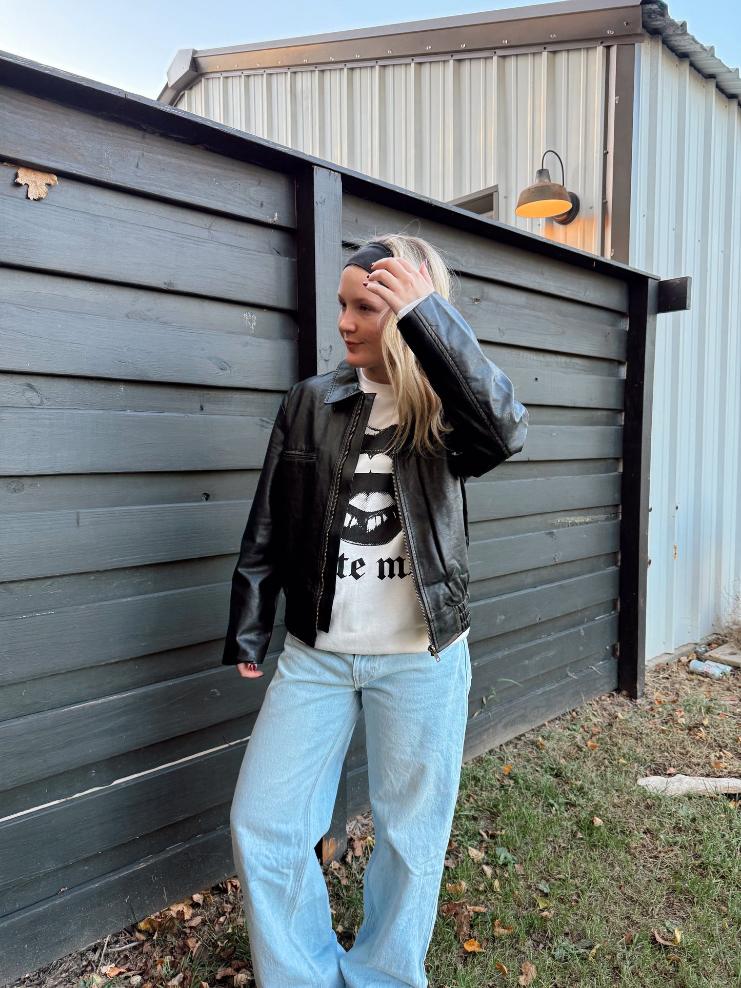 It Girl Leather Jacket in Black