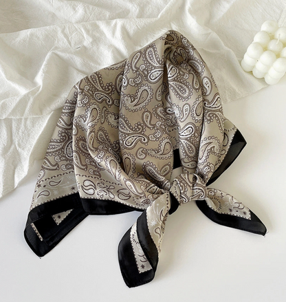 Vintage Paisley Satin Scarf